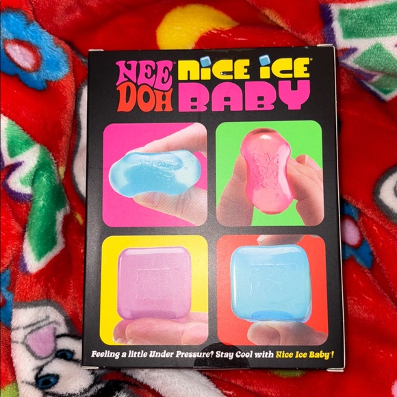 NeeDoh Nice Ice Baby 4 pack, Nee Doh Nice Cube Pink Blue Purple QUICK SHIP - Picture 2 of 2